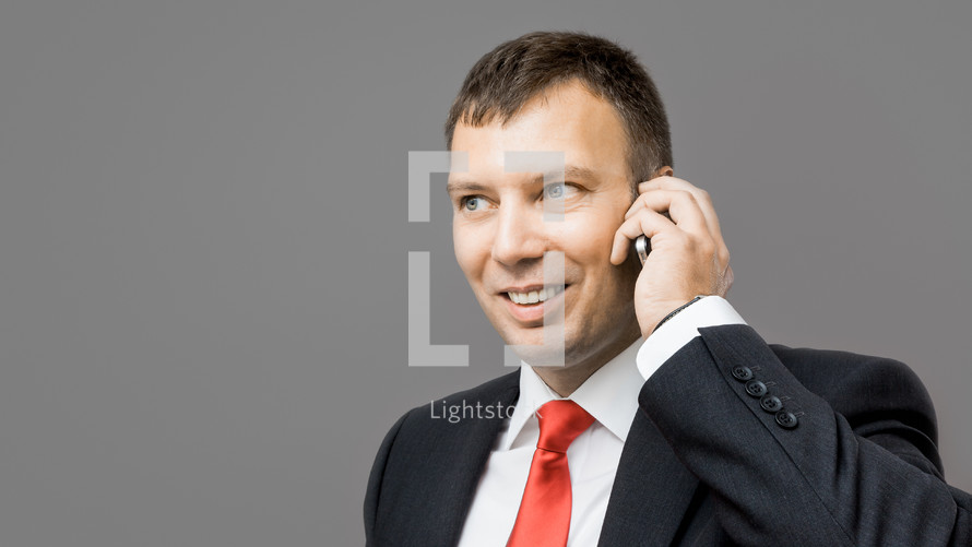businessman talking on a cellphone 