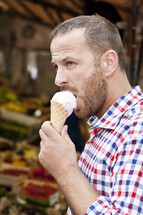 man eating ice-cream 