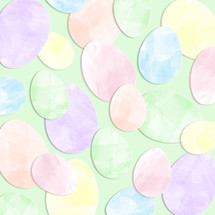 watercolor Easter egg cutouts 