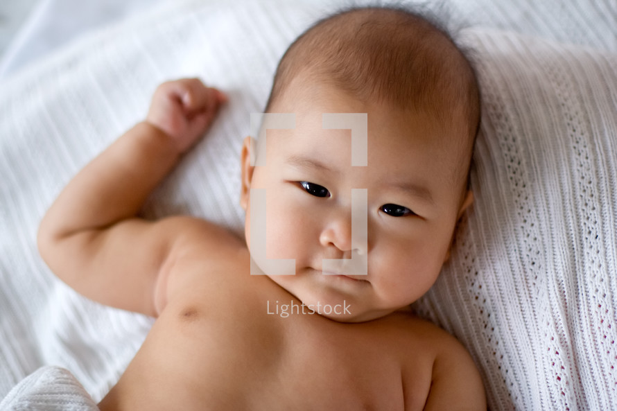 face on an infant 