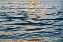 Sunset at Sea, sea ​​waves