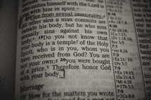 sexual immorality - Bible verse