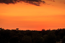 orange sky at sunset 