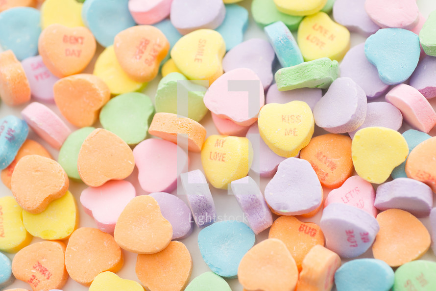Candy hearts.