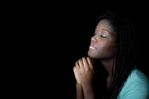 Teen girl in prayer 