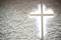 light behind a cross