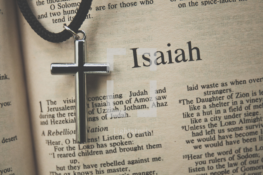 Isaiah and a cross necklace 