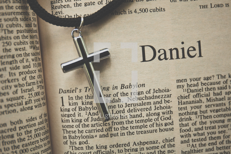 Daniel and a cross necklace 