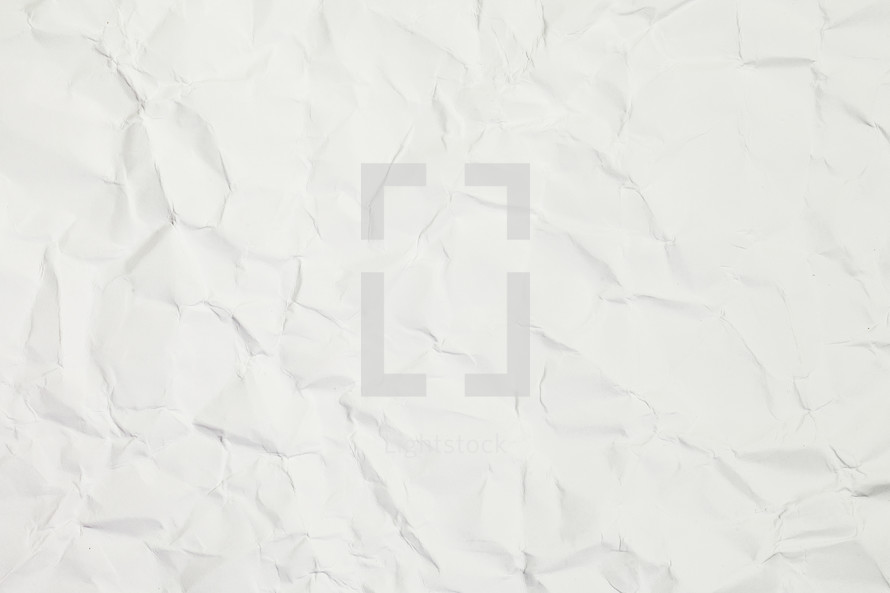 crumpled white paper background 