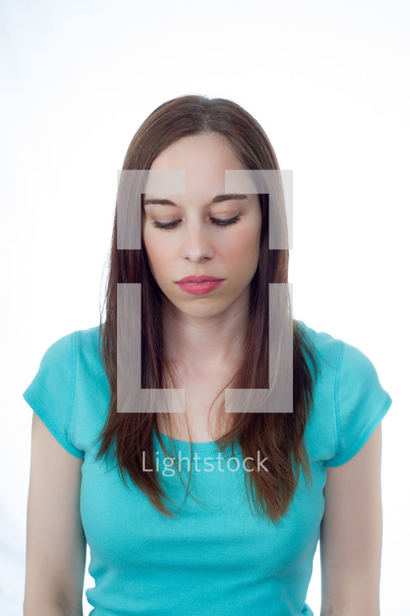 woman with her eyes closed