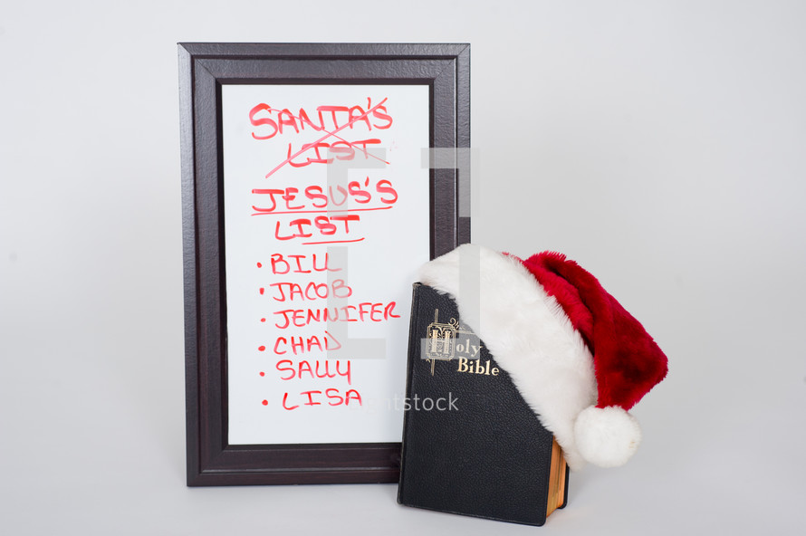 Santa's List become Jesus's list 