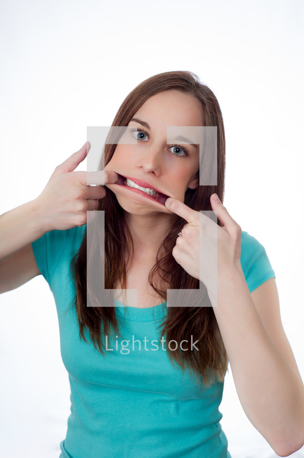 woman making a silly face