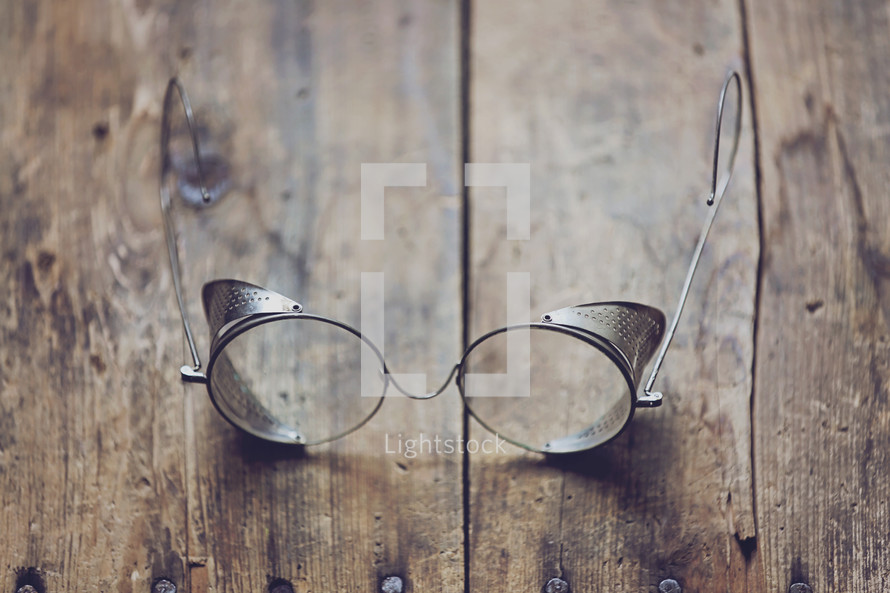 a vintage pair of aviator glasses