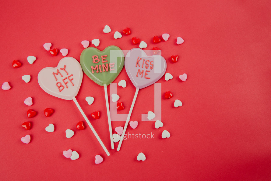 Valentines day lollipops 