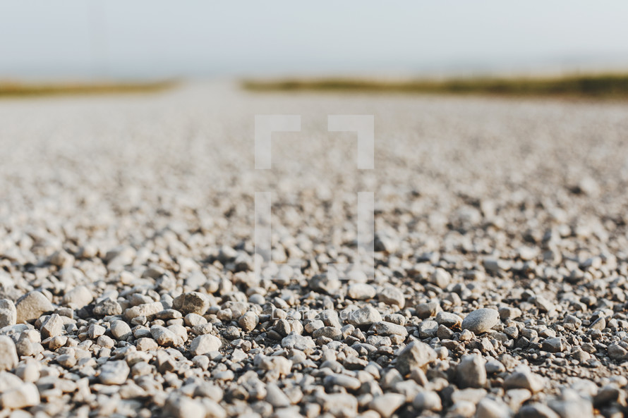 gravel road closeup 
