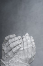 Sculpture of hands.