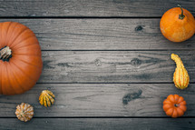 orange pumpkins and gourds 