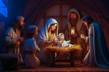Illustrated Nativity