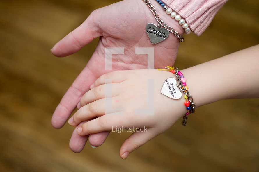 mother and daughter charm bracelets 