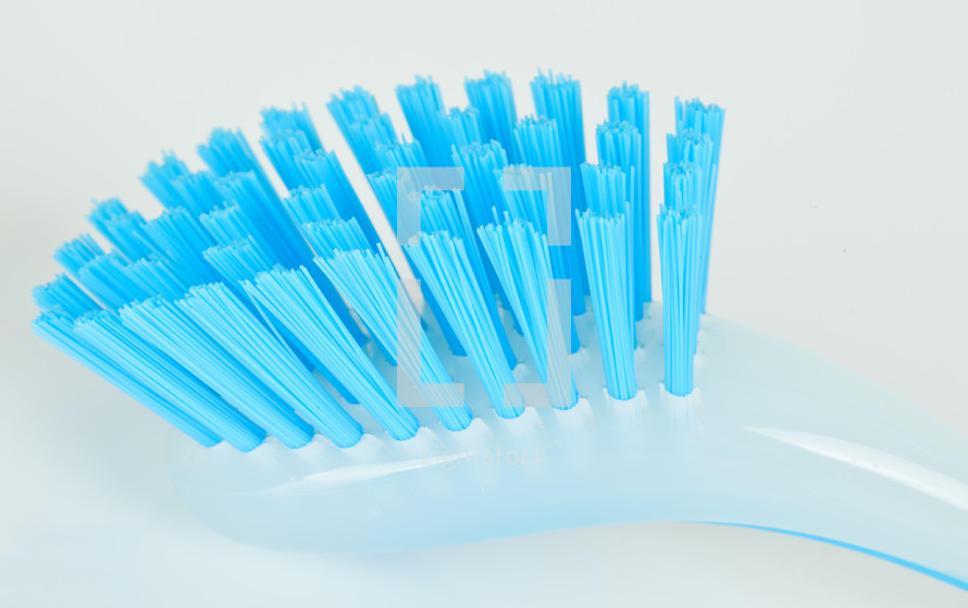 blue plastic brush 
