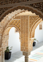 Famous Alhambra of Poble Espanyol in Palma de Mallorca, Spain.