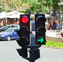 Traffic Light on crossroads of Palma de Mallorca