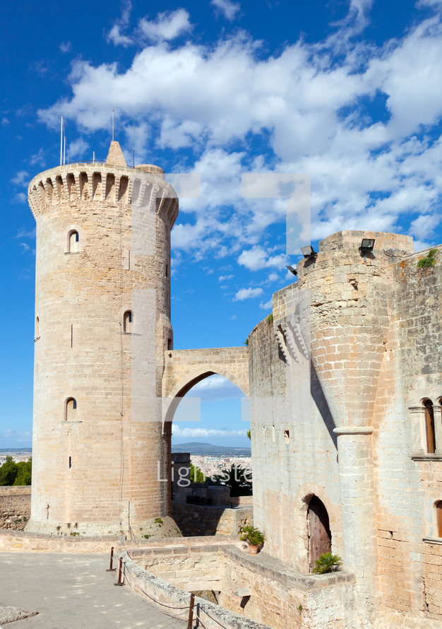Medieval castle Bellver in Palma de Mallorca, Spain