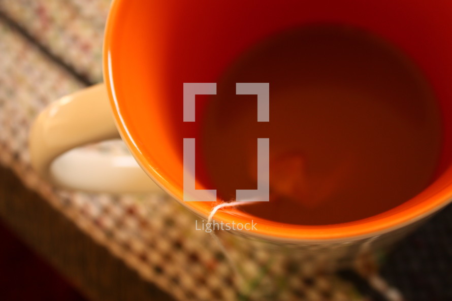 Tea bag in a mug