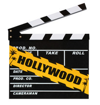  movie production clapper board on white background