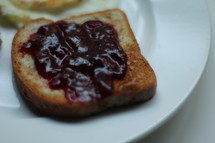 jam on a slice of toast 