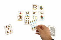 Card game with Neapolitan cards typical of Naples.