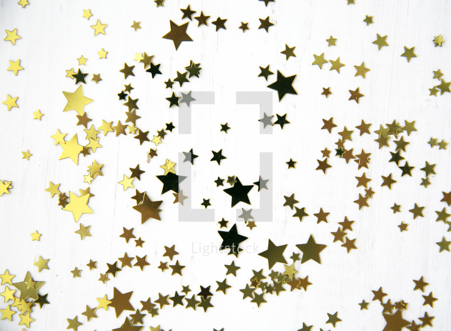 scattered star confetti 