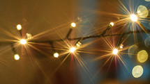 Sparkling lights illuminate the Christmas night