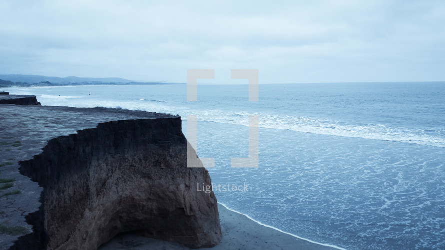 ocean and sea cliffs 