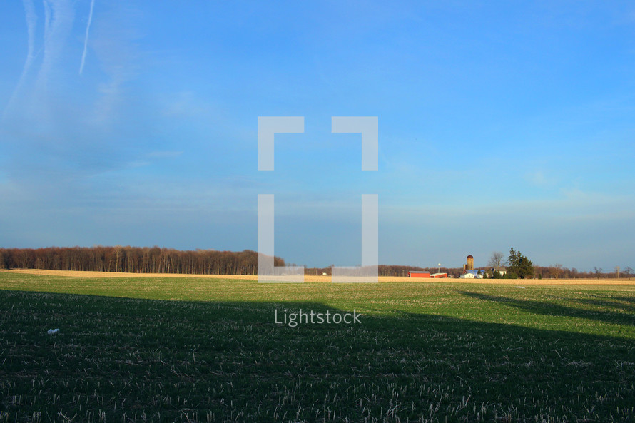 plowed field on a farm 
