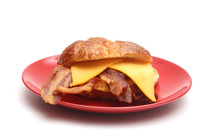 bacon, egg, and cheese croissant 