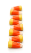 row of candy corns 