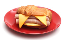 ham, egg, and cheese croissant 