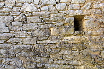 A window on the walls of a castle 