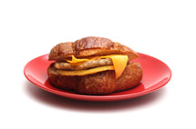 sausage, egg, and cheese, croissant 
