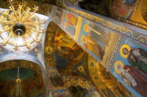 Mosaics on the walls and ceilings of the Spilled Blood Church