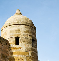 stone tower in Morocco fortress 