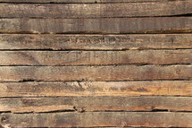 Old wooden planks on a turn of the century building