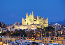 Cathedral Seu Seo of Palma de Mallorca at Balearic Islands in Spain