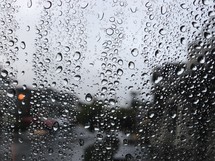 Rain on a window.