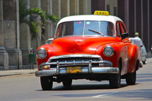 vintage car taxi in Cuba