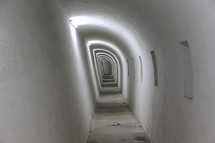 Long hallway with firing positions in the Castle Morro