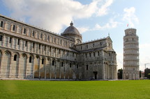 the Pisa Cathedral and the leaning tower of Pisa