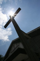 Large cross with sun