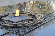 Memorial flame.